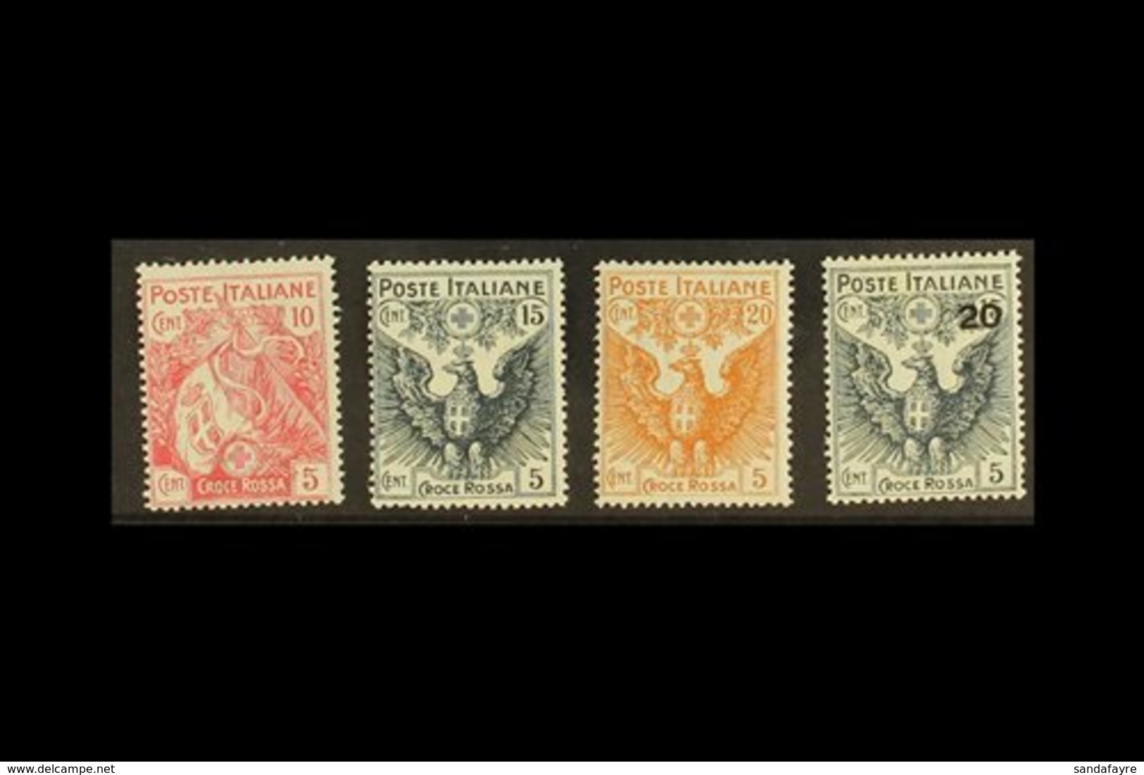 \Y 1915\Y Red Cross Complete Set, Sassone 102/5, Mi 120/3, Never Hinged Mint (4 Stamps). For More Images, Please Visit H - Non Classés
