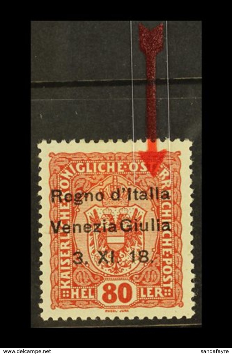 \Y VENEZIA GIULIA\Y 1918 80h Red Brown Overprinted, Variety 'Italla', Sass 13m, Very Fine Mint. Cat €180 (£150) For More - Ohne Zuordnung