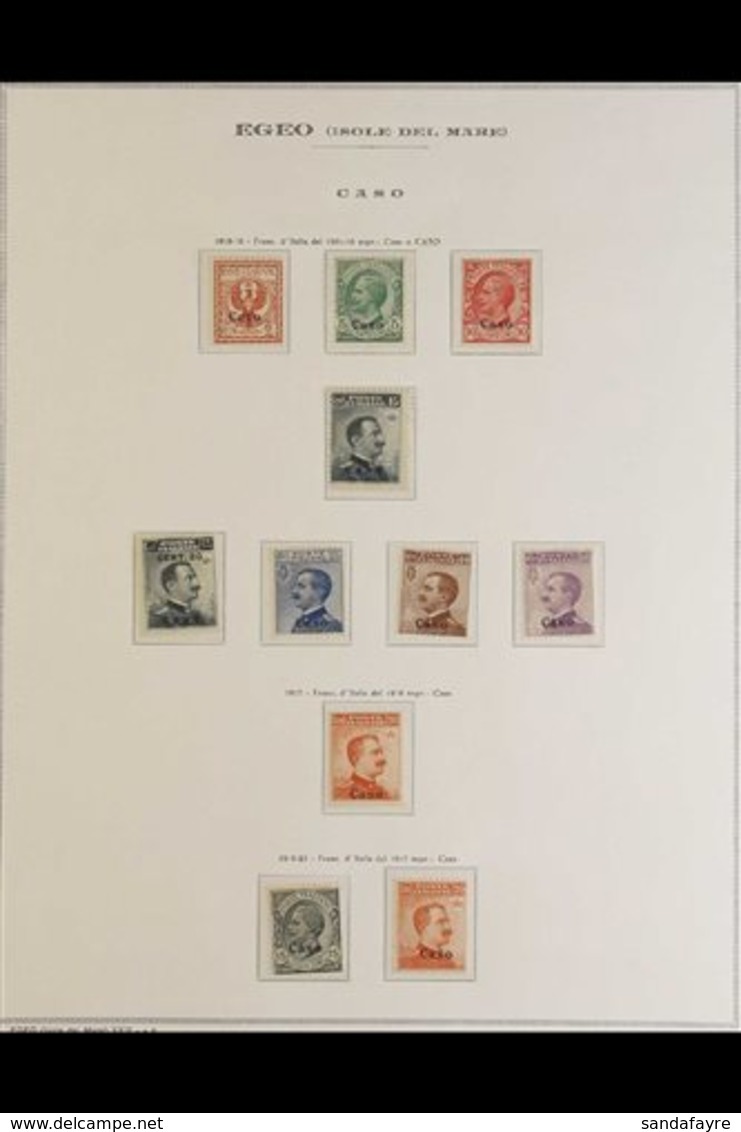 \Y CASO\Y 1912-1922 "Caso" Local Overprints Complete Set (SG 3B/13B, Sassone 1/11), Fine Mint, Some Are Never Hinged, Ve - Sonstige & Ohne Zuordnung