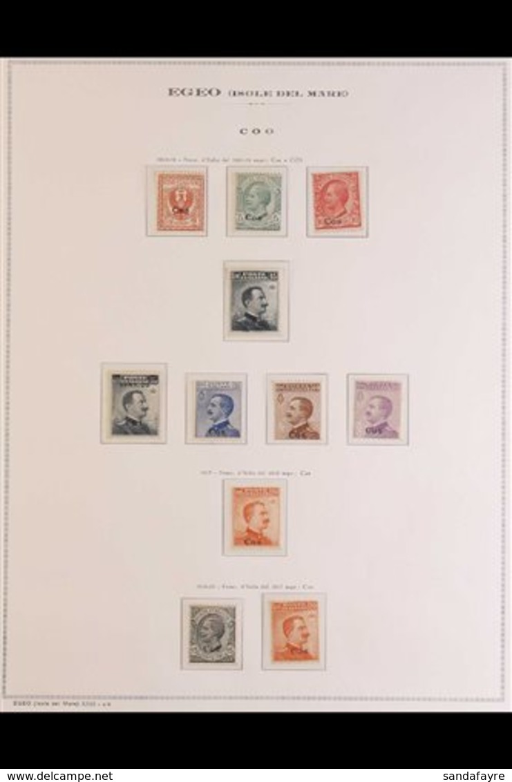 \Y COS (COO)\Y 1912-1922 "Cos" Local Overprints Complete Set (SG 3C/13C, Sassone 1/11), Fine Mint, Some Are Never Hinged - Other & Unclassified