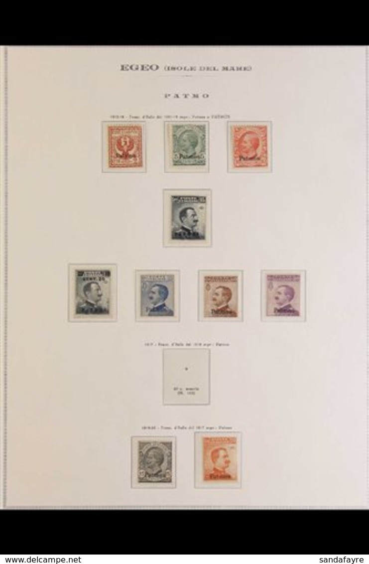 \Y PATMOS (PATMO)\Y 1912-1922 "Patmos" Local Overprints Fine Mint (some Never Hinged) Collection On A Hingeless Page, Al - Sonstige & Ohne Zuordnung