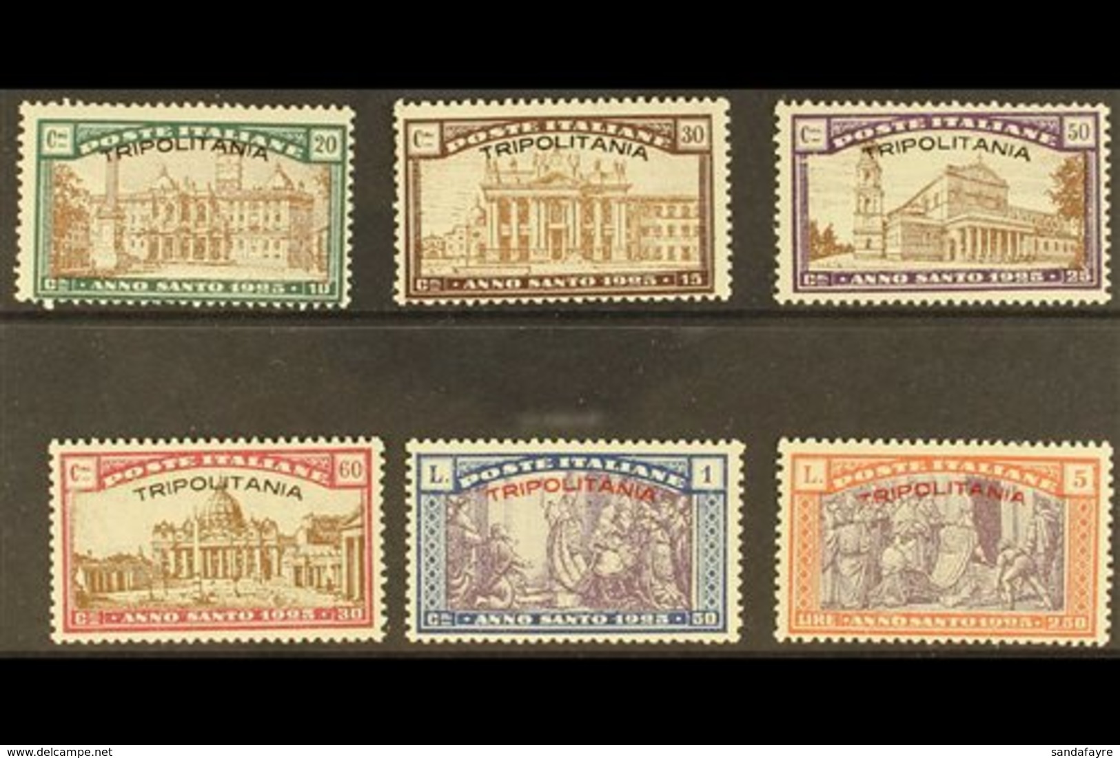 \Y TRIPOLITANIA\Y 1924 Manzoni Overprints Complete Set (Sassone 11/16, SG 11/16), Never Hinged Mint, Very Fresh. (6 Stam - Autres & Non Classés