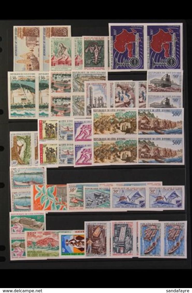 \Y 1966-1973 IMPERF PAIRS\Y Superb Never Hinged Mint ALL DIFFERENT Collection. Postage And Air Post Issues Including Man - Other & Unclassified