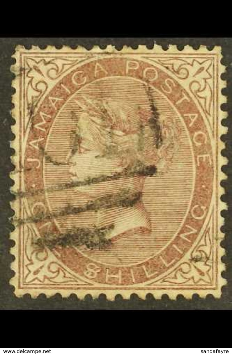 \Y 1860-70\Y 1s Dull Brown With "$" For "S" In "SHILLING" Variety, SG 6c, Fine Used With The Variety Clear, Well- Center - Jamaïque (...-1961)