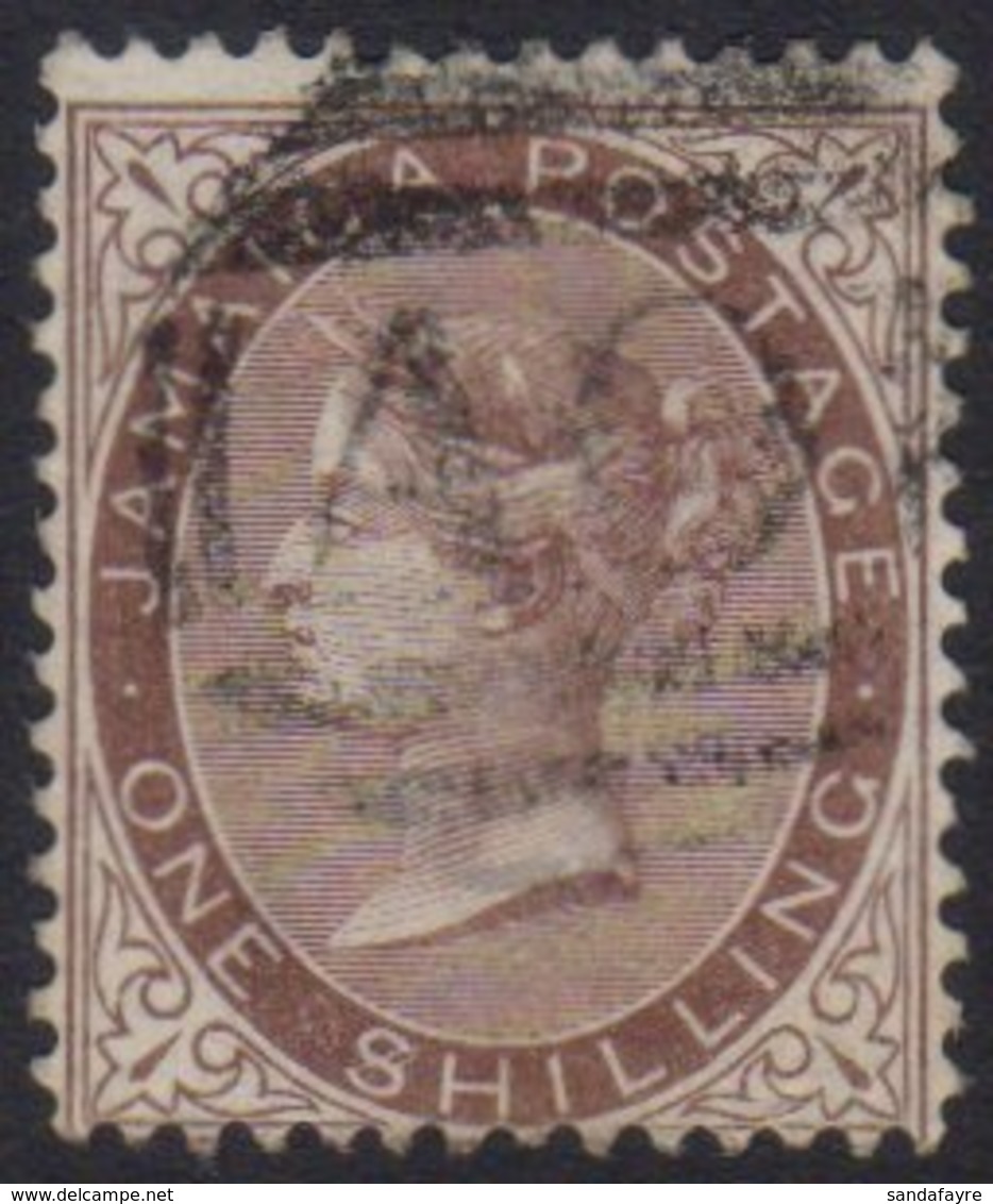 \Y 1873\Y 1s Dull Brown With "$" FOR "S" VARIETY, SG 13, Fine Used. For More Images, Please Visit Http://www.sandafayre. - Jamaïque (...-1961)