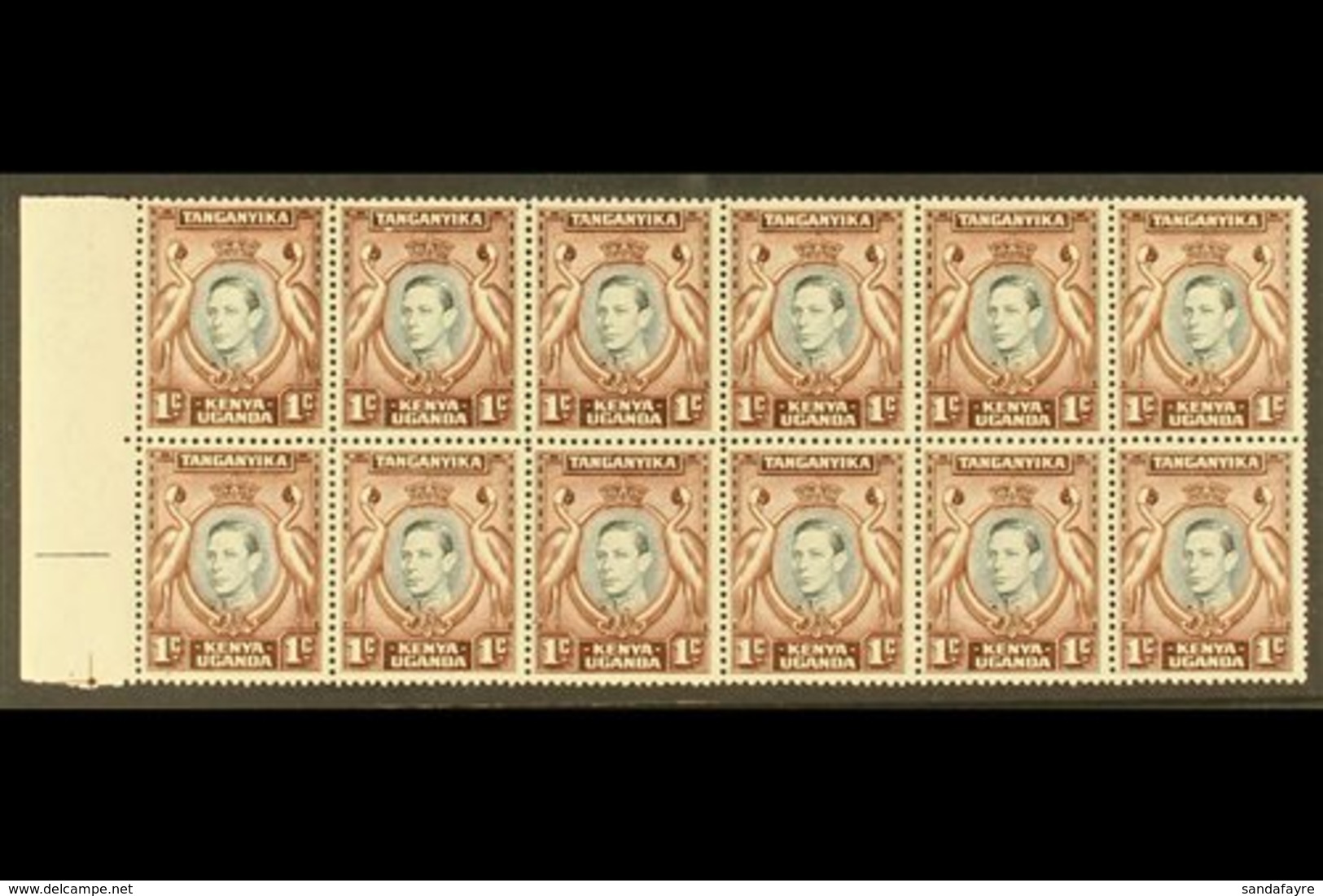 \Y 1938-54\Y 1c Black & Chocolate-brown Perf 13¼x13¾ "A" OF "CA" MISSING FROM WATERMARK Variety, SG 131ab, Within Superb - Vide