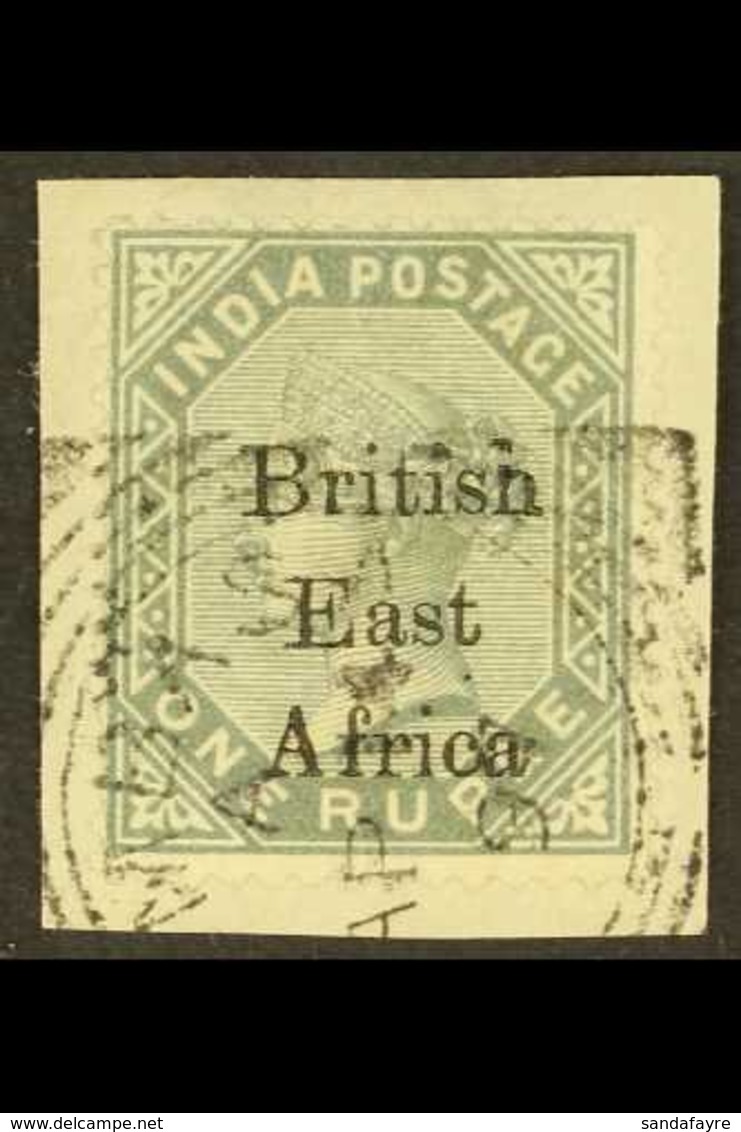 \Y BRITISH EAST AFRICA\Y 1895-6 1r Slate, "British East Africa" Ovpt, SG 59, Very Fine Used On Small Piece. For More Ima - Vide