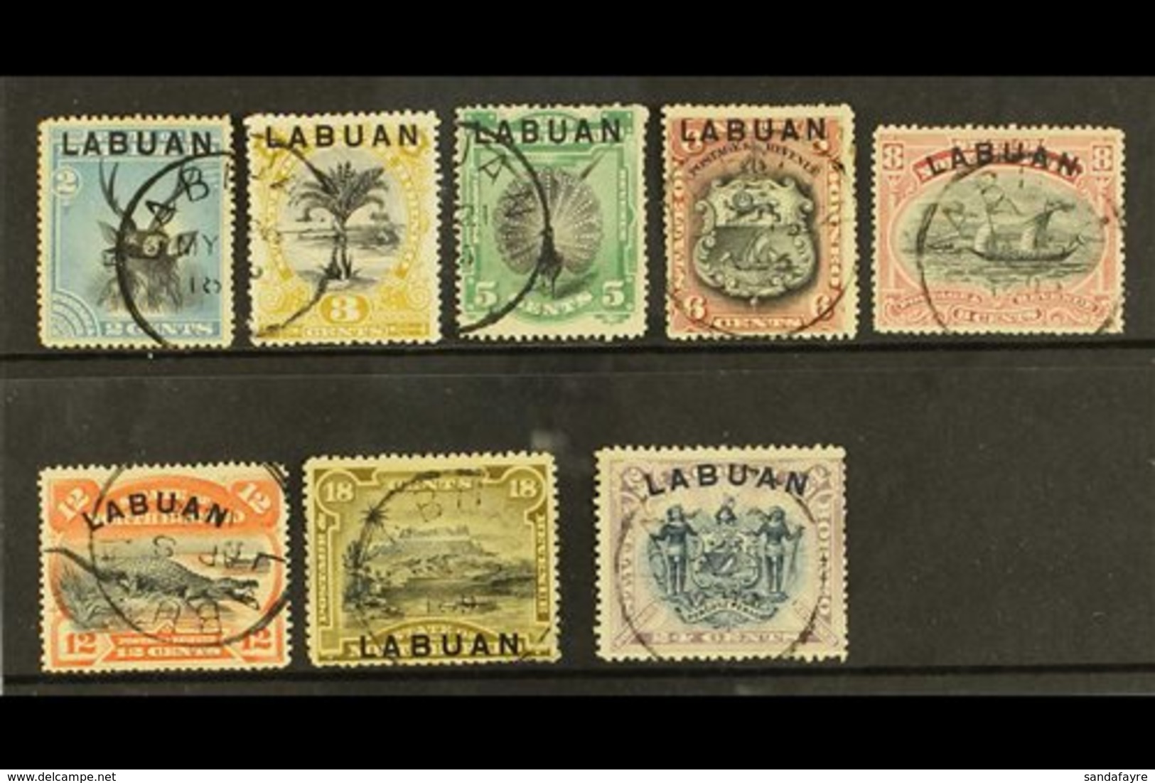 \Y 1894-96\Y Pictorial 2c To 24c SG 63/74, Attractive Cds Used. (8 Stamps) For More Images, Please Visit Http://www.sand - North Borneo (...-1963)