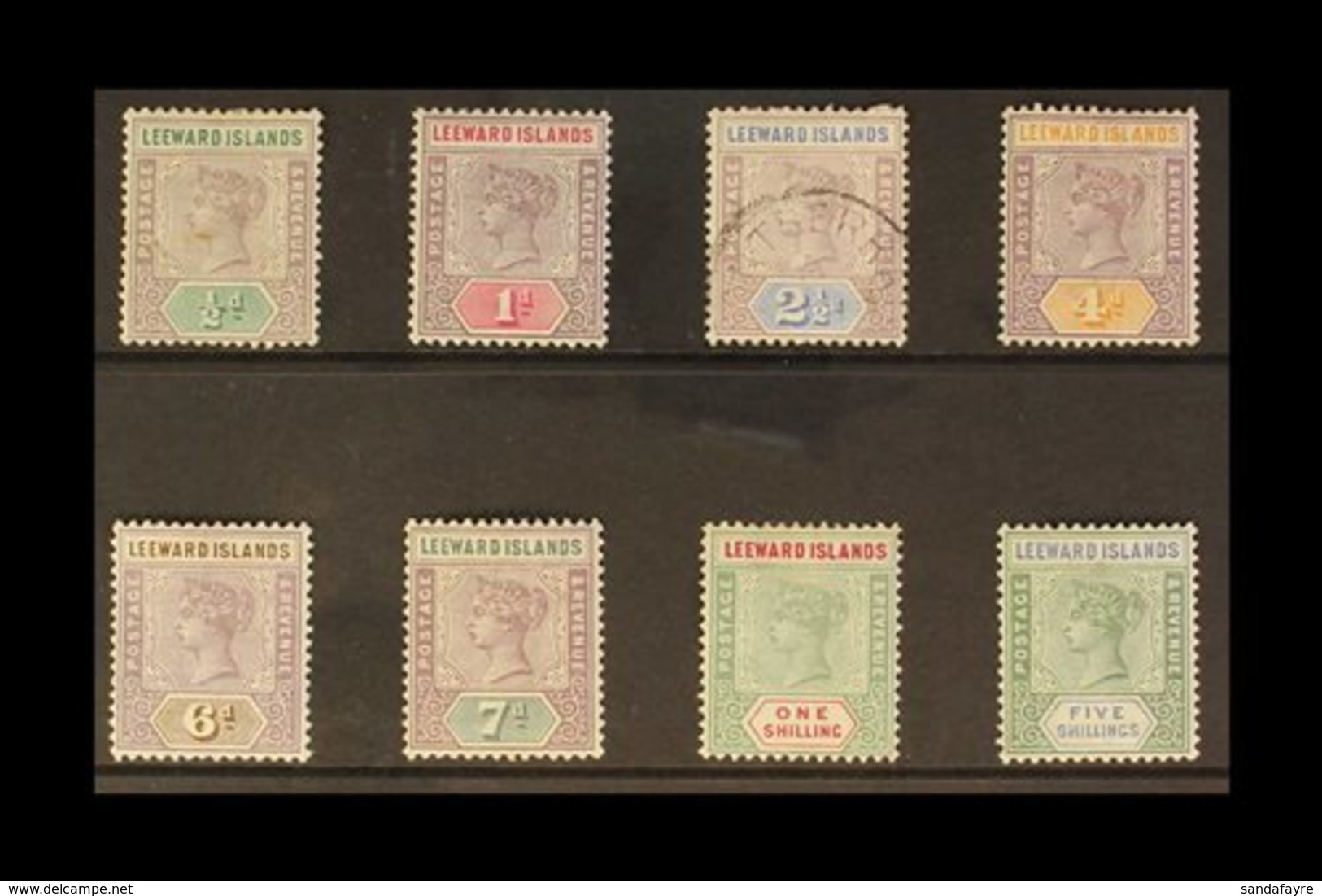 \Y 1890\Y First Set Complete, SG 1/8, Fine Mint, The 2½d Value Used (8 Stamps) For More Images, Please Visit Http://www. - Leeward  Islands