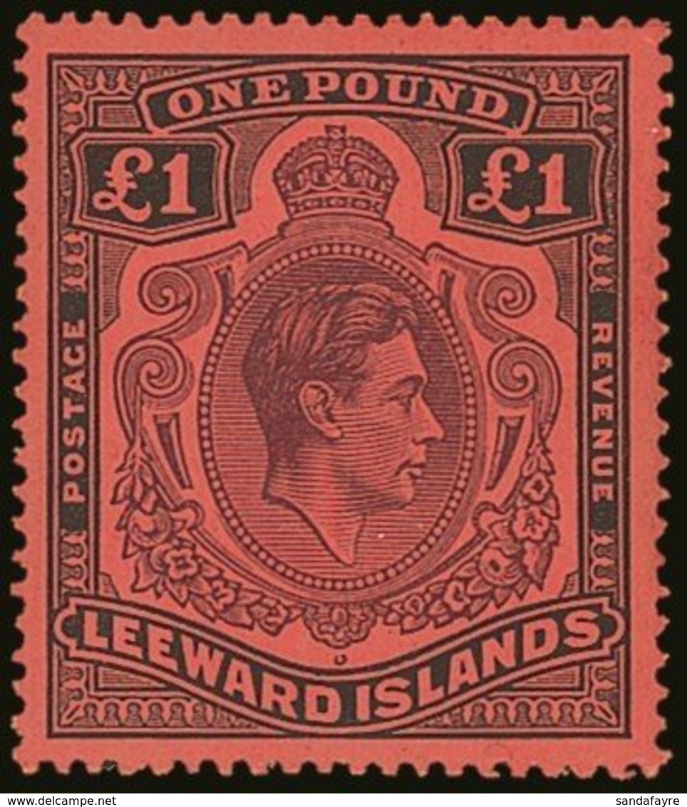 \Y 1938\Y £1 Brown- Purple And Black / Red, SG 114, Very Fine Mint. For More Images, Please Visit Http://www.sandafayre. - Leeward  Islands