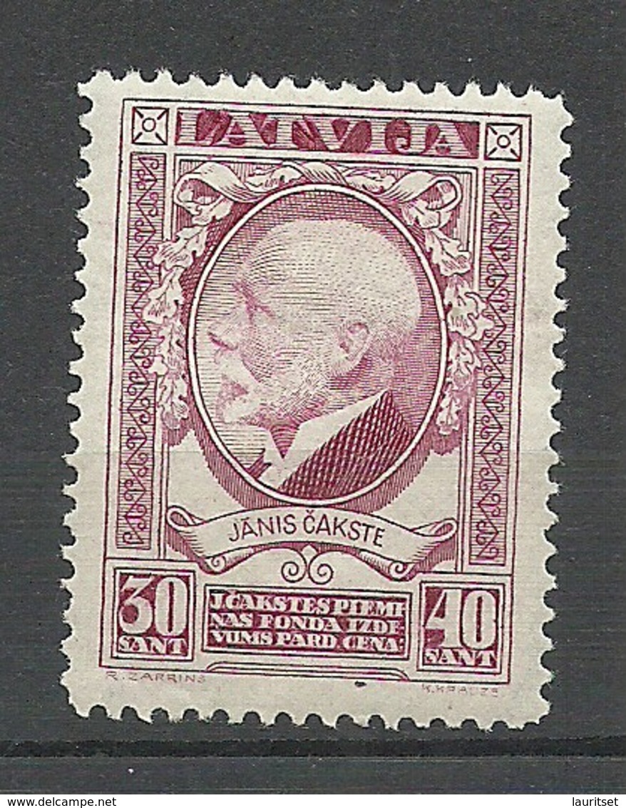 LETTLAND Latvia 1928 Michel 128 President Cakste * - Letonia