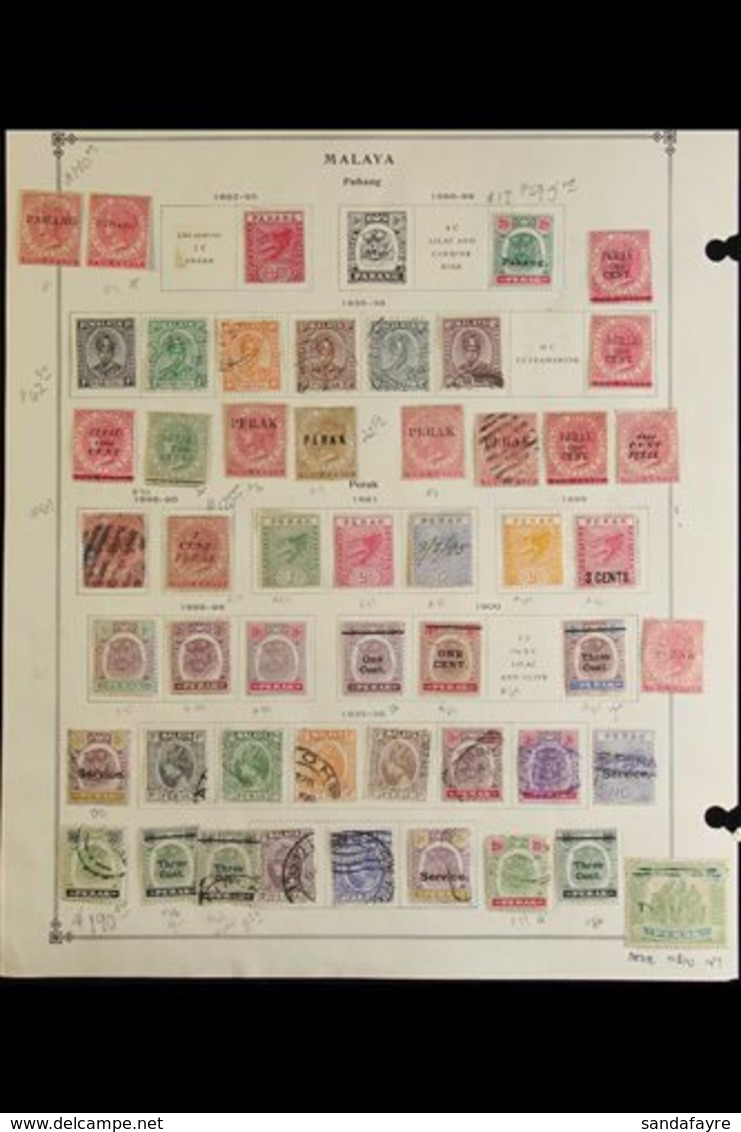 \Y 1880's-1980's INTERESTING COLLECTION/ACCUMULATION.\Y Mint & Used Stamps On Various Pages, Includes JOHORE 1896-99 To  - Sonstige & Ohne Zuordnung