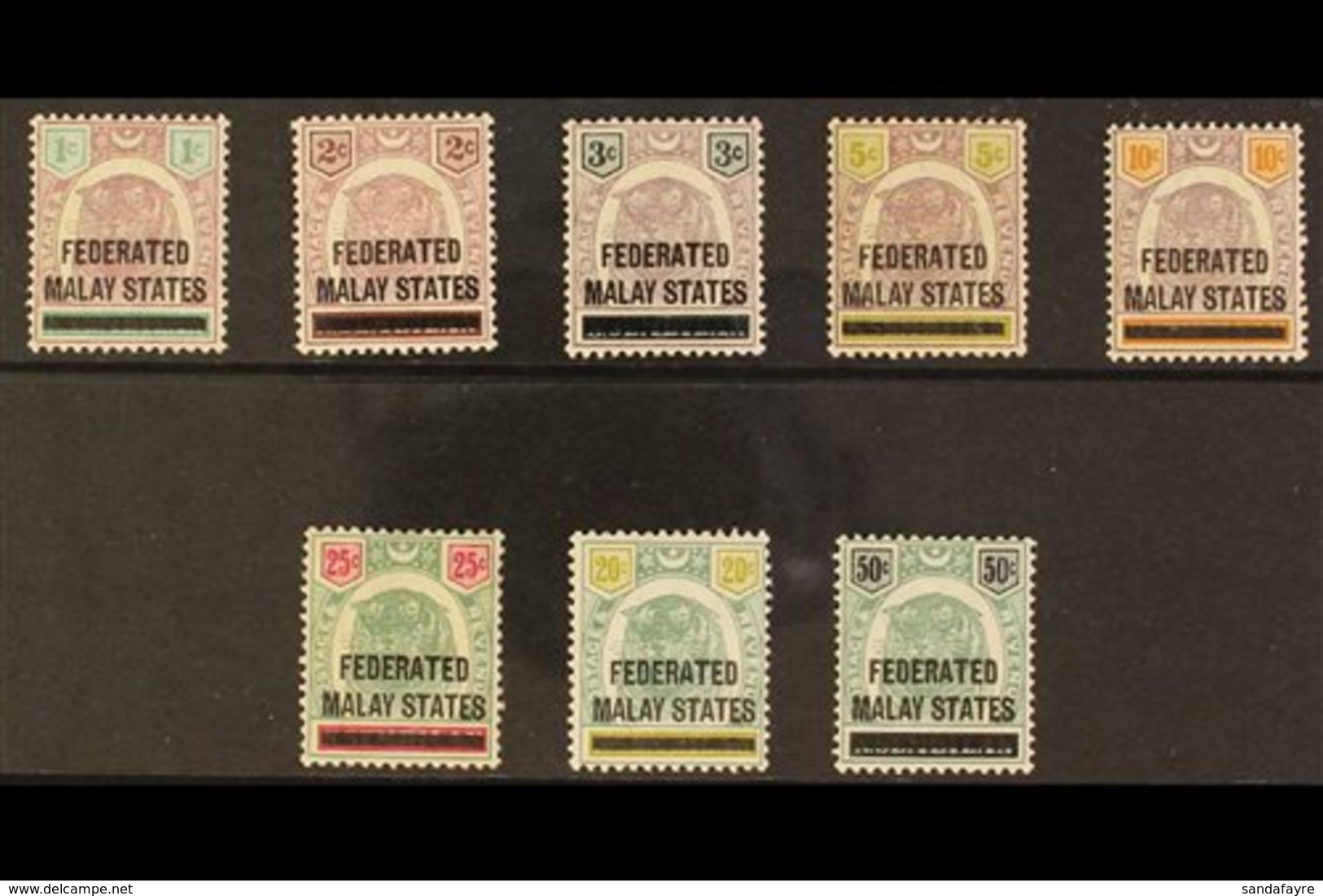 \Y FEDERATED STATES\Y 1900 1c - 50c Ovpts Complete On Stamps Of Negri Sembilan, SG 1/8, Very Fine Mint. ((8 Stamps) For  - Sonstige & Ohne Zuordnung