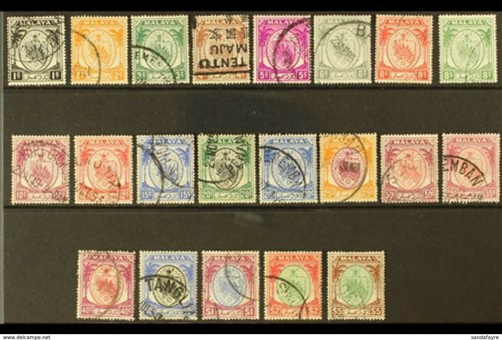 \Y NEGRI SEMBILAN\Y 1949-55 Definitives Complete Set, SG 42/62, Fine Used, (21 Stamps) For More Images, Please Visit Htt - Sonstige & Ohne Zuordnung