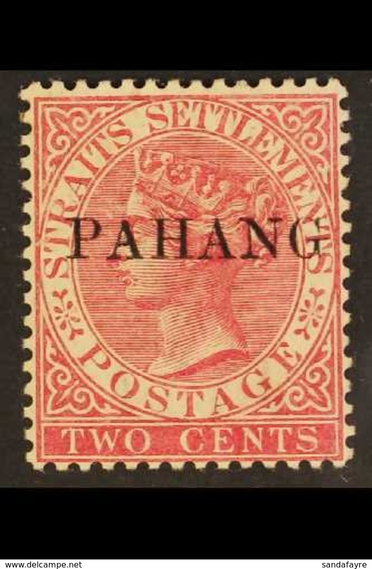\Y PAHANG \Y 1889 2c Pale Rose Ovptd "PAHANG", SG 1, Very Fine, Well Centered Mint. For More Images, Please Visit Http:/ - Autres & Non Classés