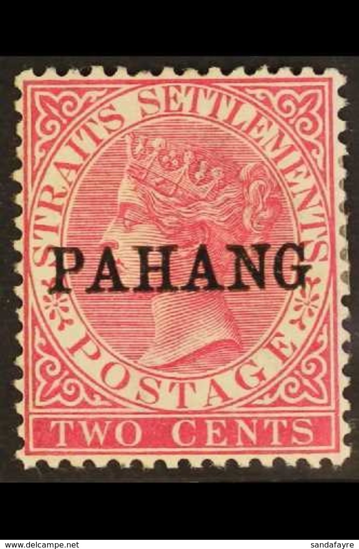 \Y PAHANG\Y 1890 2c Bright Rose, Ovptd "PAHANG", SG 6, Very Fine Mint. For More Images, Please Visit Http://www.sandafay - Other & Unclassified