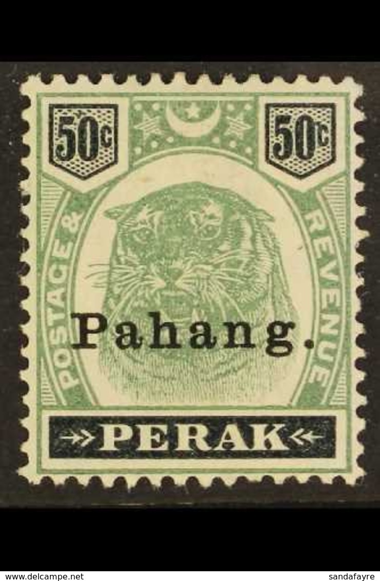 \Y PAHANG\Y 1898 50c Green And Black, SG 22, Fine Mint, Small Area Of Page Adhesion On Reverse. Scarce Stamp. For More I - Sonstige & Ohne Zuordnung