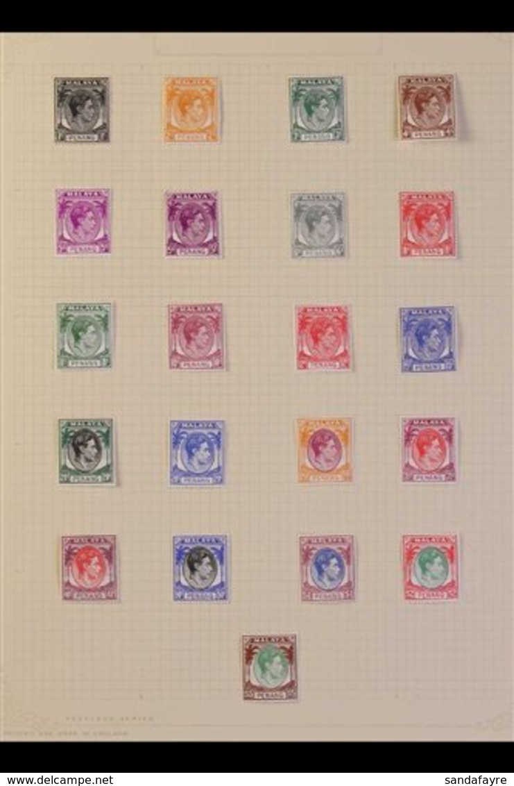 \Y PENANG\Y 1948 - 1957 Complete Mint Collection, SG 1 - 54, Lovely Fresh Lot. (55 Stamps) For More Images, Please Visit - Sonstige & Ohne Zuordnung