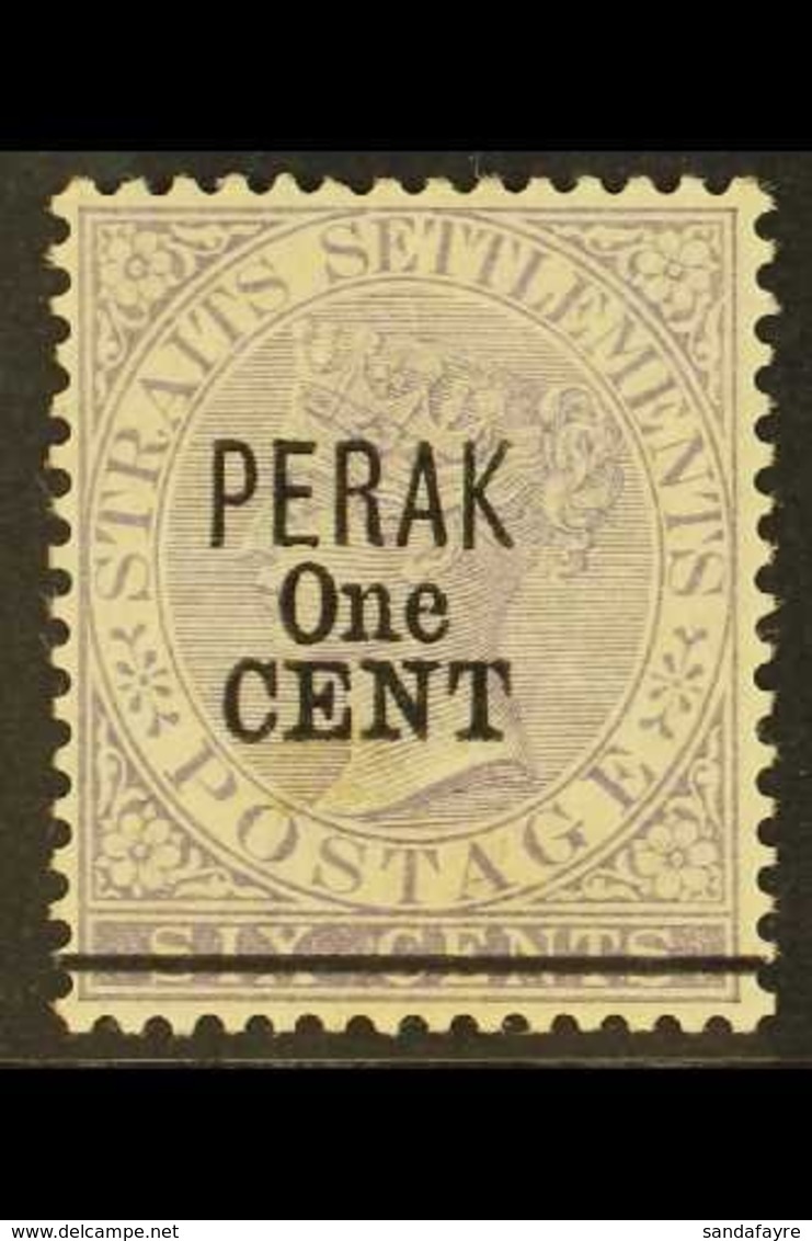 \Y PERAK\Y 1891 1c On 6c Lilac, SG 45, Very Fine Mint. For More Images, Please Visit Http://www.sandafayre.com/itemdetai - Other & Unclassified