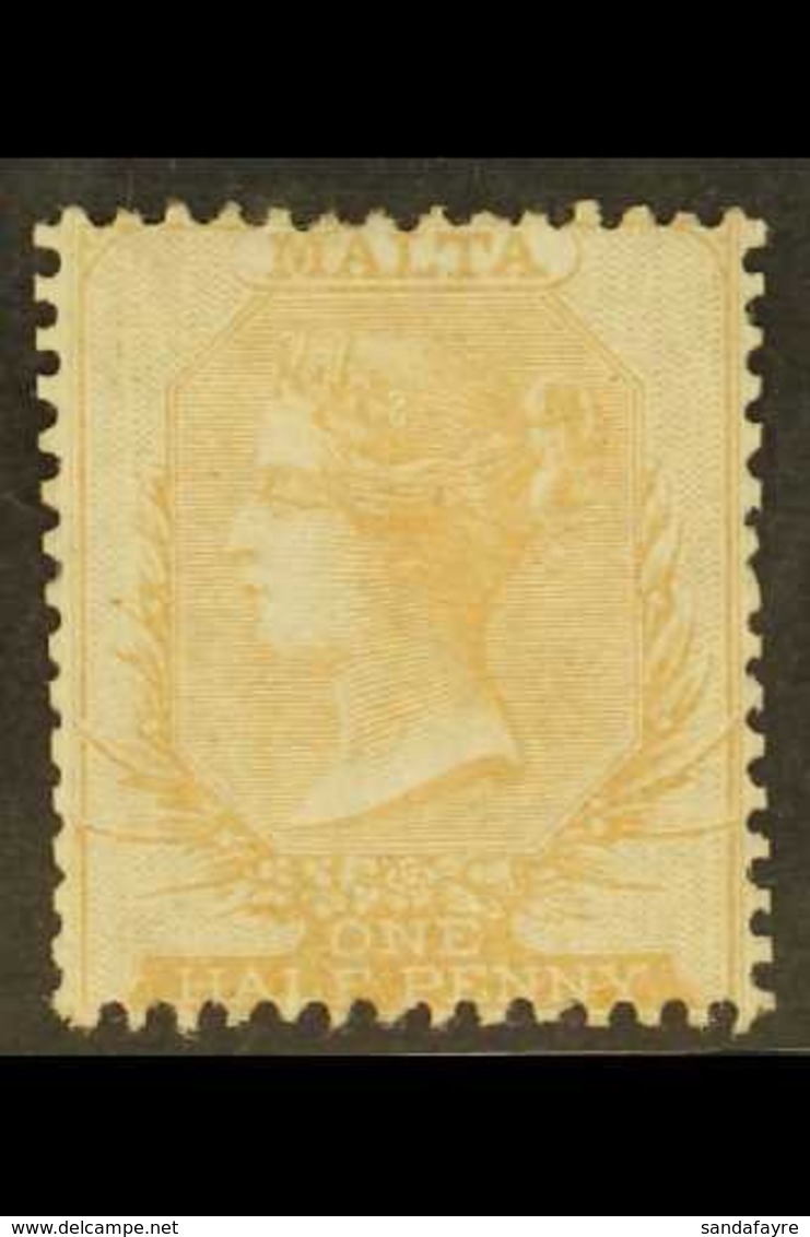 \Y 1860\Y ½d Buff On Thin Hard White Paper, SG 3, Very Fine Mint, Part Og. For More Images, Please Visit Http://www.sand - Malte (...-1964)