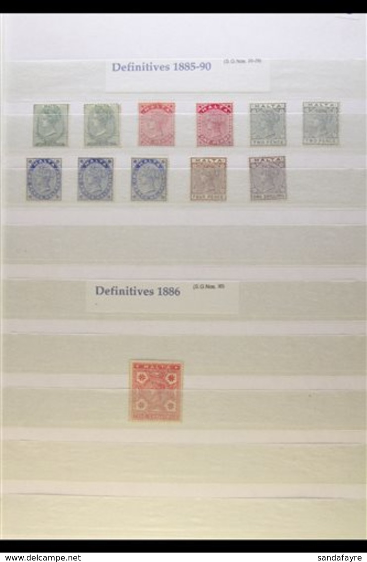 \Y 1885-1914 DELIGHTFUL MINT COLLECTION\Y With 1885-90 Set, Plus Some Shades Including 1d Rose; 1886 5s Rose; 1899-1901  - Malta (...-1964)