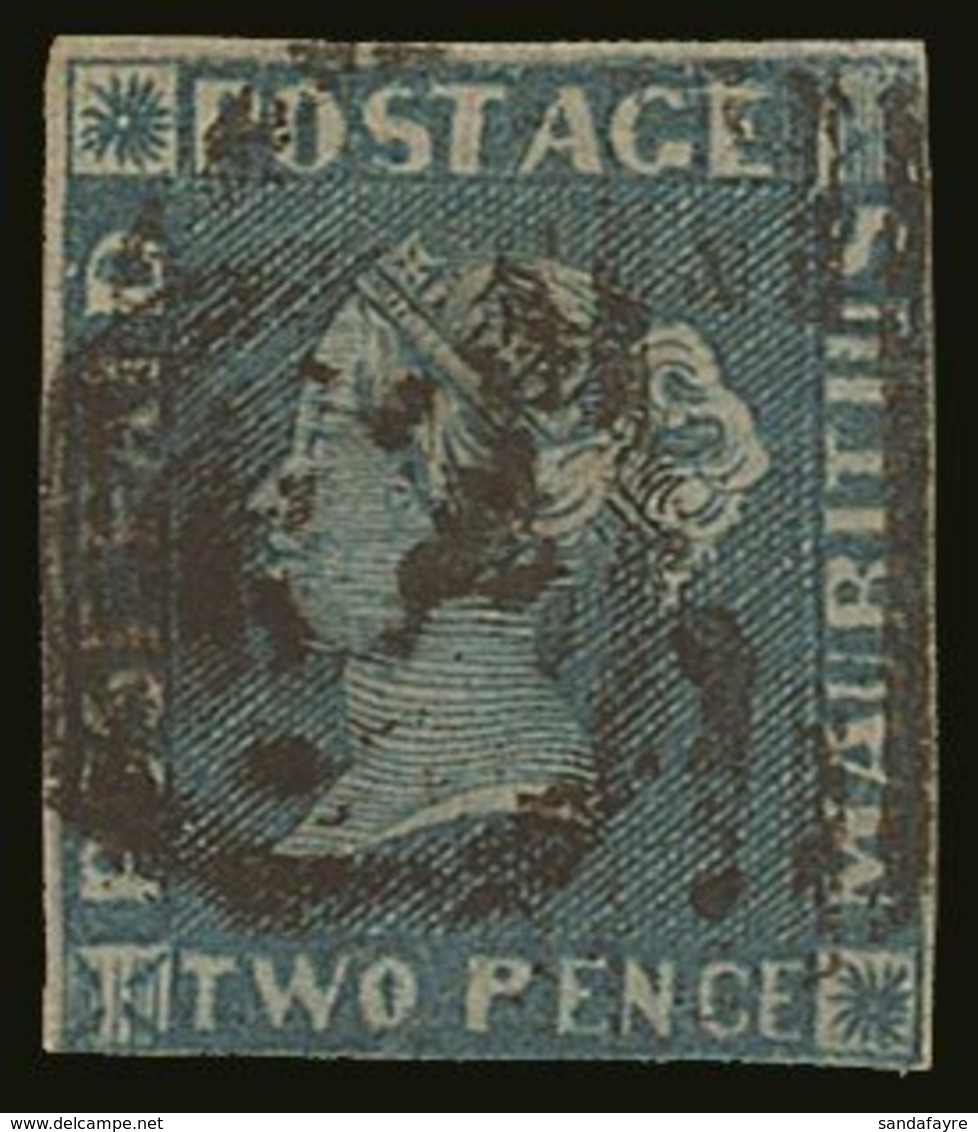 \Y 1848-59\Y 2d Blue Early Impression (from Position 2), SG 8, Used With 3 Small Neat Margins, Good Colour & Impression. - Mauritius (...-1967)