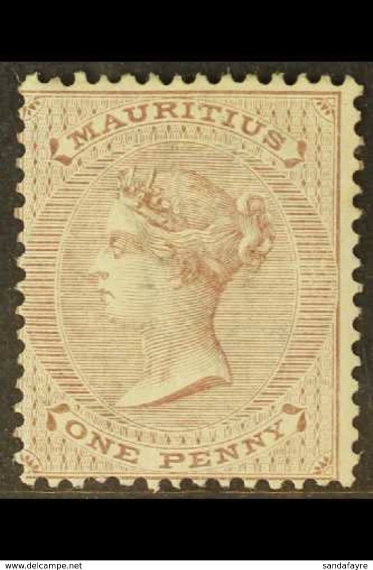 \Y 1863\Y 1d Purple Brown, Wmk CC, SG 56, Fine Mint. For More Images, Please Visit Http://www.sandafayre.com/itemdetails - Mauritius (...-1967)