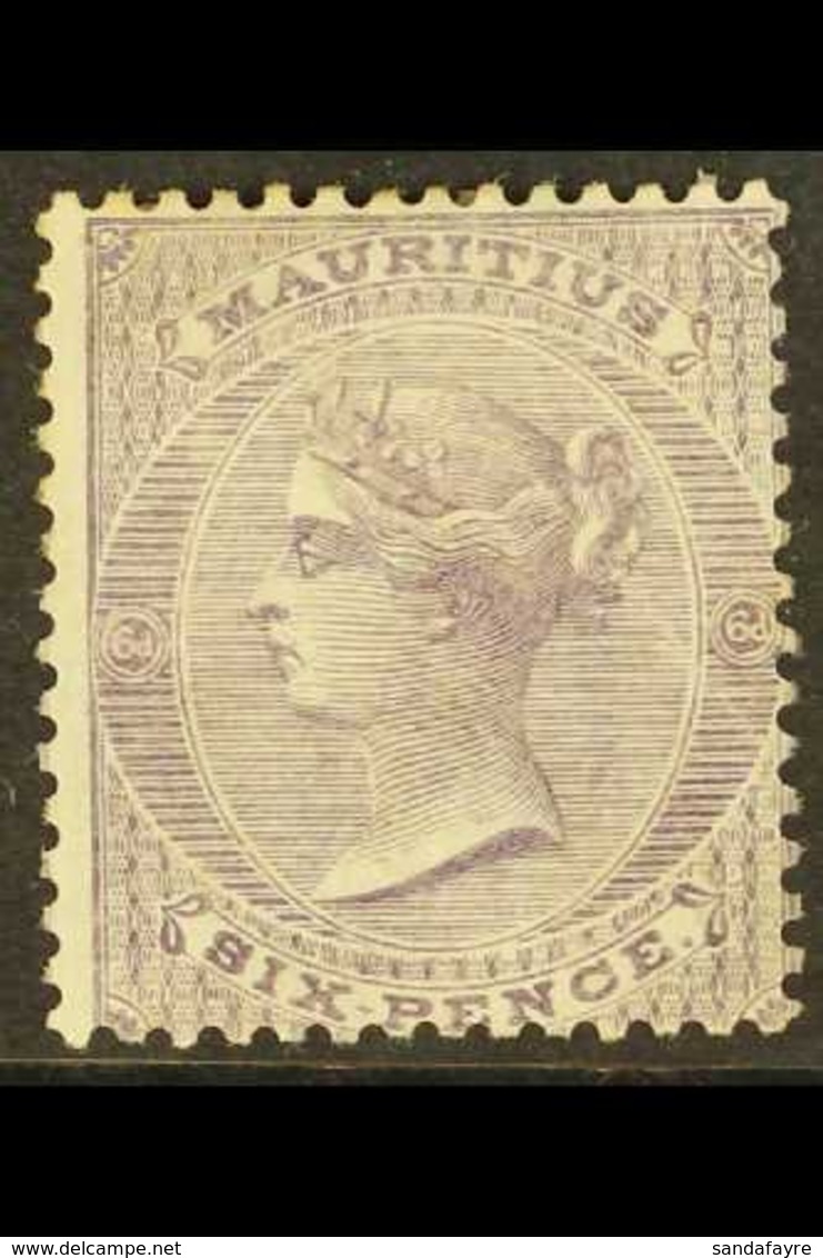 \Y 1863-72\Y 6d Dull Violet, Wmk Crown CC, Perf.14, SG 63, Mint, Part Original Gum, Cat.£425. For More Images, Please Vi - Mauritius (...-1967)