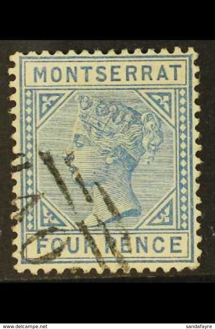 \Y 1884-85\Y 4d Blue, Perf 14, CA Wmk, SG 11, Fine Used For More Images, Please Visit Http://www.sandafayre.com/itemdeta - Montserrat