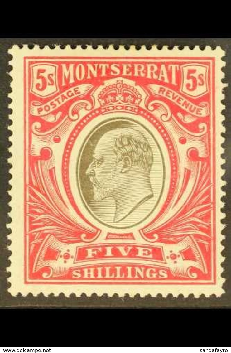 \Y 1904-08\Y KEVII 5s Black & Red, MCA Wmk, SG 33, Very Fine Mint For More Images, Please Visit Http://www.sandafayre.co - Montserrat