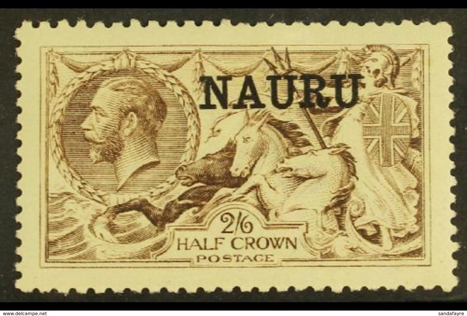 \Y 1916-23\Y 2s6d Sepia- Brown De La Rue, SG 19, Very Fine Mint. For More Images, Please Visit Http://www.sandafayre.com - Nauru