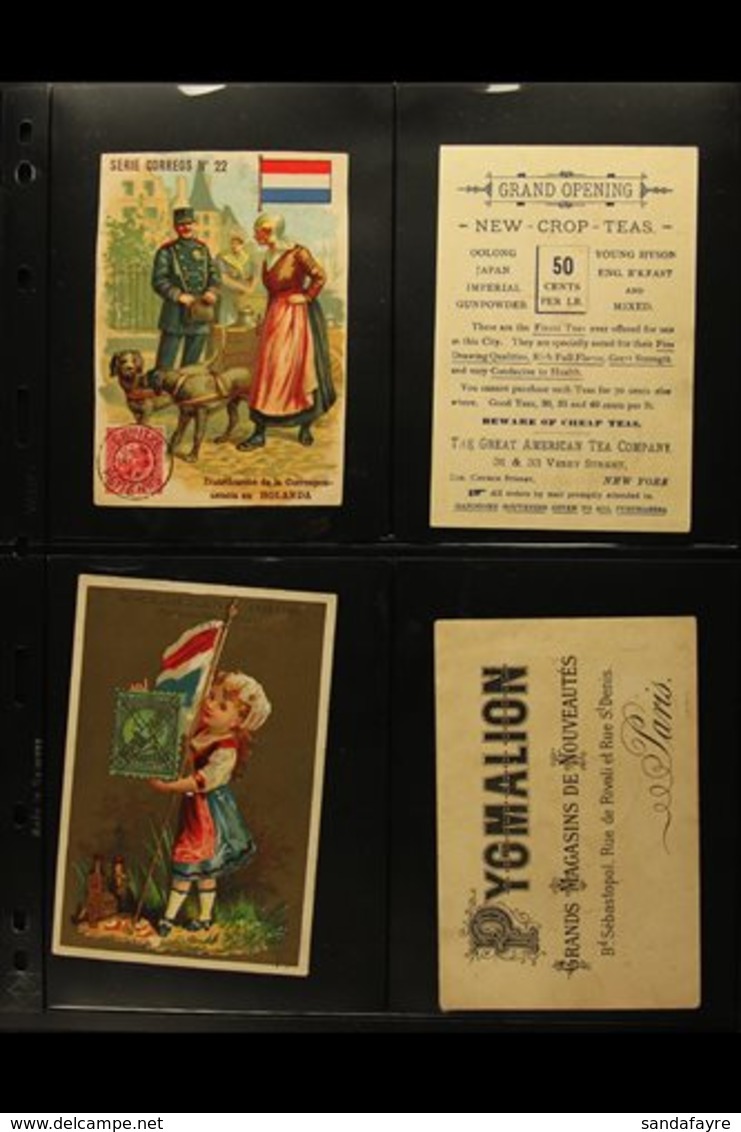 \Y STAMP DESIGNS ON ADVERTISING CARDS - CIRCA 1908\Y An Attractive Group Of Colourful, Continental Advertising Cards, Tw - Autres & Non Classés