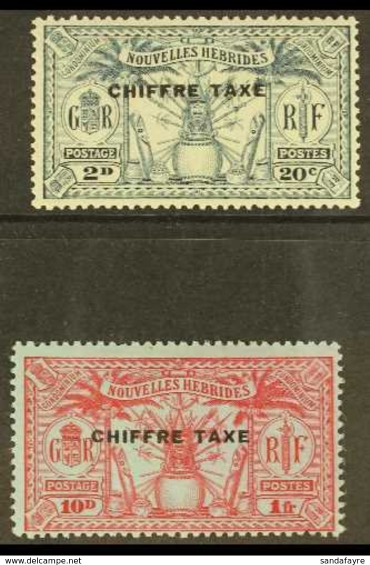 \Y FRENCH\Y 1925 Postage Due 20c And 1f, SG FD54 & 57, Very Fine Mint. (2 Stamps) For More Images, Please Visit Http://w - Other & Unclassified