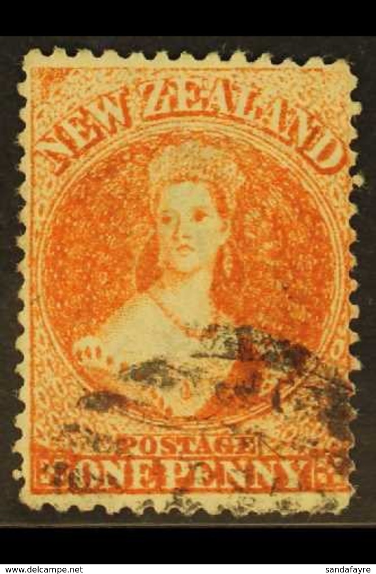 \Y 1862\Y 1d Orange Vermilion, Wmk Large Star, Perf 13, SG 68, Fine Used, Neat Cancel. For More Images, Please Visit Htt - Other & Unclassified
