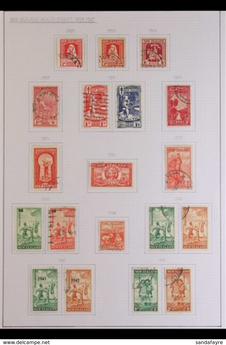 \Y 1929-1982 USED HEALTH STAMP COLLECTION\Y An Attractive Collection Presented On Sleeved Album Pages & A Stock Page Tha - Other & Unclassified