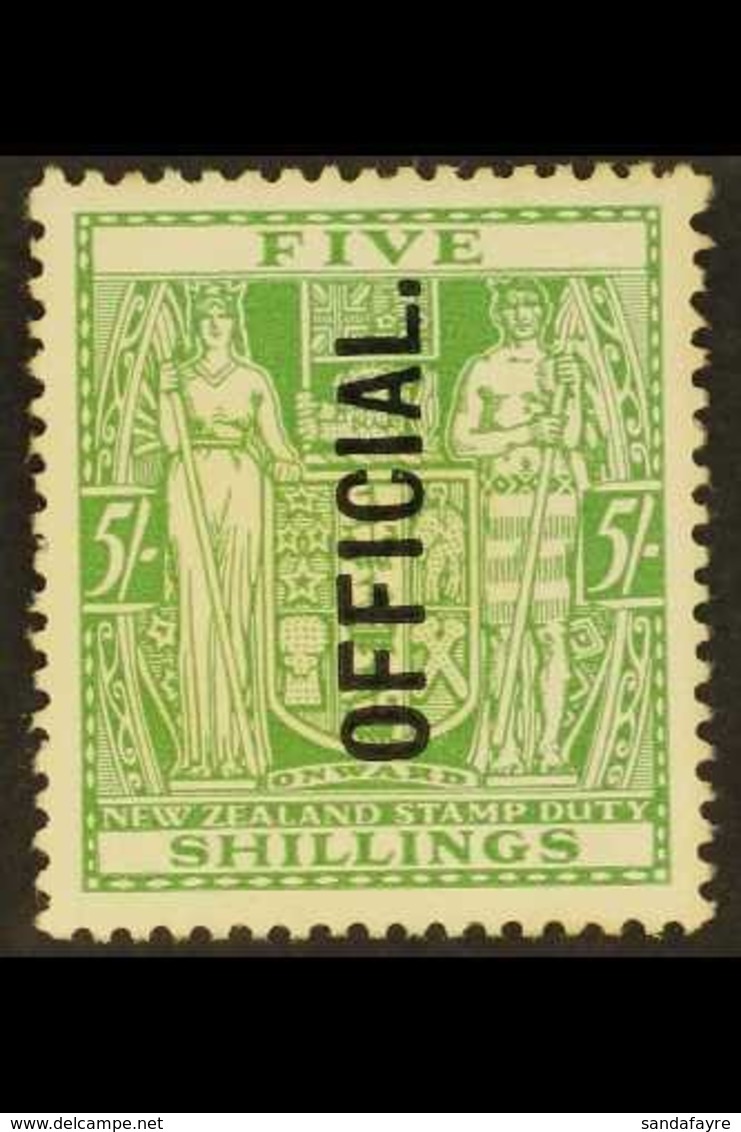 \Y OFFICIAL\Y 1927-33 5s Green, SG O113, Unused, No Gum, Cat.£325. For More Images, Please Visit Http://www.sandafayre.c - Autres & Non Classés