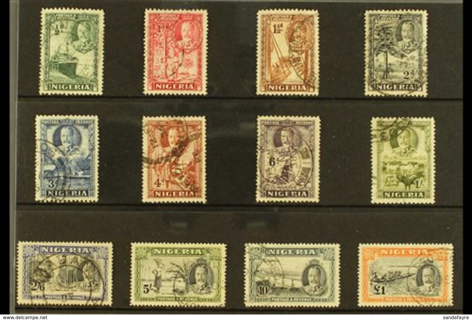 \Y 1936\Y Definitive Pictorial Set, SG 34/45, Cds Used (12 Stamps) For More Images, Please Visit Http://www.sandafayre.c - Nigeria (...-1960)