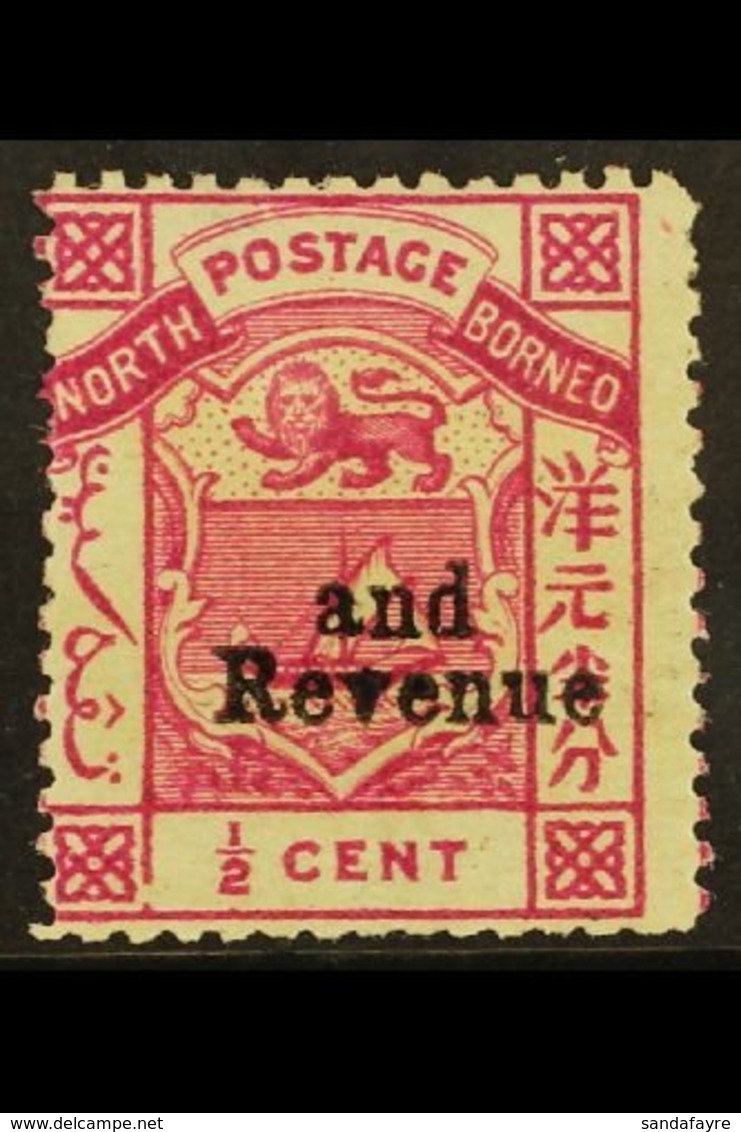 \Y 1886\Y ½c Magenta With "and Revenue" Overprint, SG 14, Very Fine Mint, Slightly Trimmed Perfs At Base. For More Image - Bornéo Du Nord (...-1963)