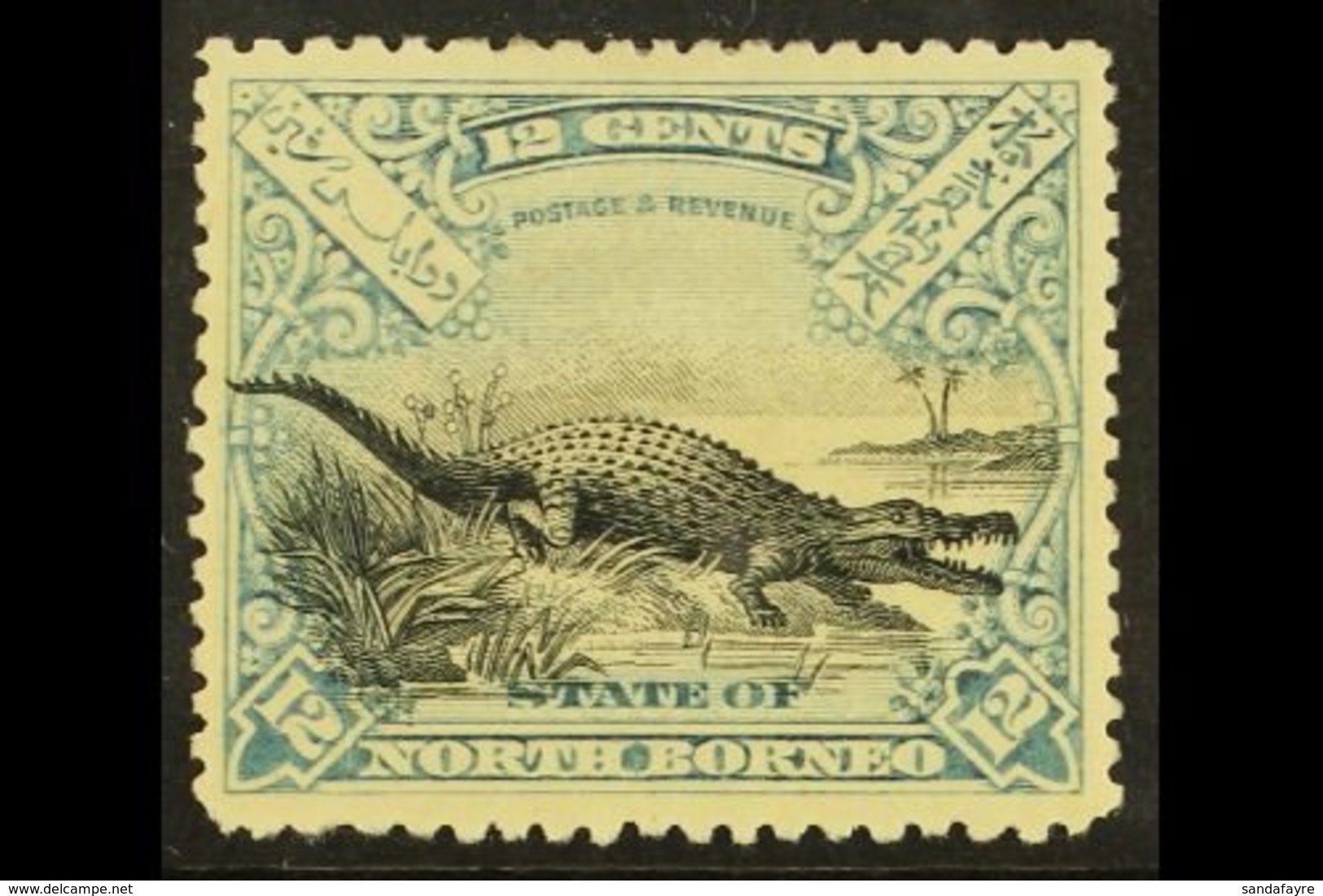 \Y 1897-1902\Y 12c Black & Dull Blue, SG 106, Very Fine Mint For More Images, Please Visit Http://www.sandafayre.com/ite - North Borneo (...-1963)