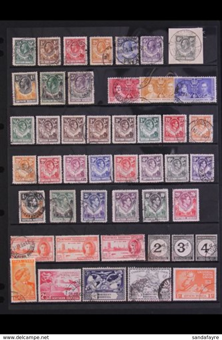 \Y 1925-52 ALL DIFFERENT USED COLLECTION\Y Presented On A Stock Page That Includes 1925-29 Range With Most Values To 5s, - Northern Rhodesia (...-1963)