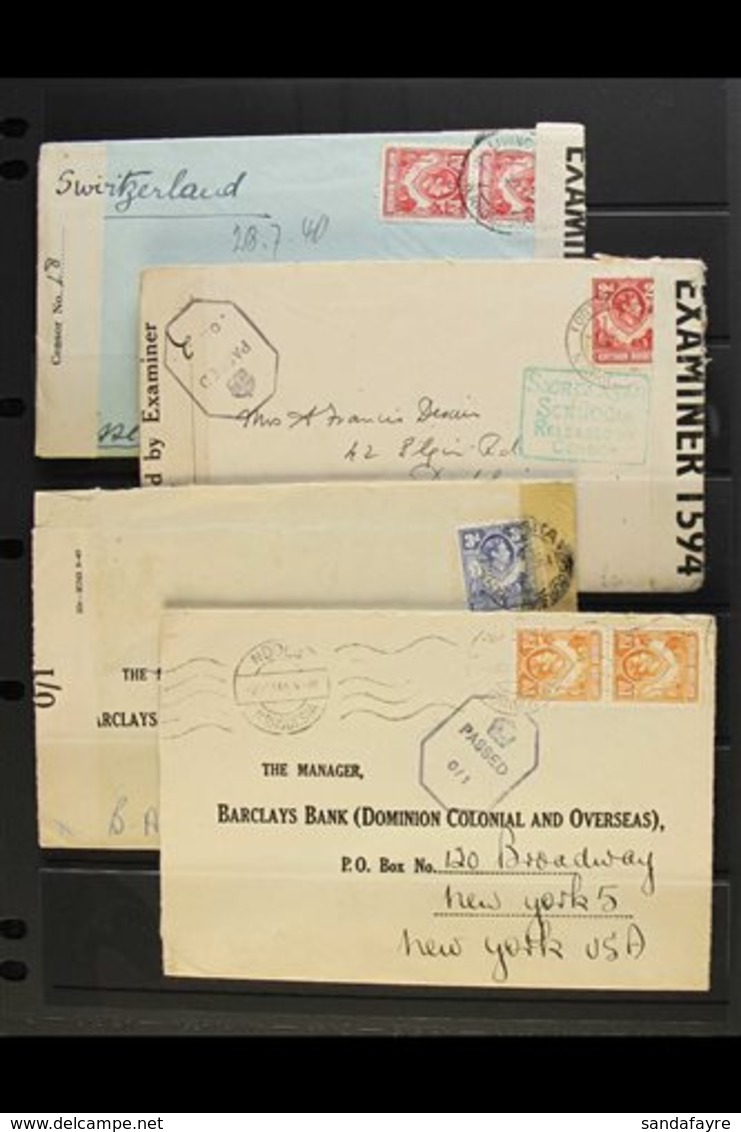 \Y 1942-44 CENSOR COVERS SELECTION\Y (1942) Envelope And Original Letter From Sesheke To Zurich, Switzerland, Bearing 1½ - Rhodésie Du Nord (...-1963)