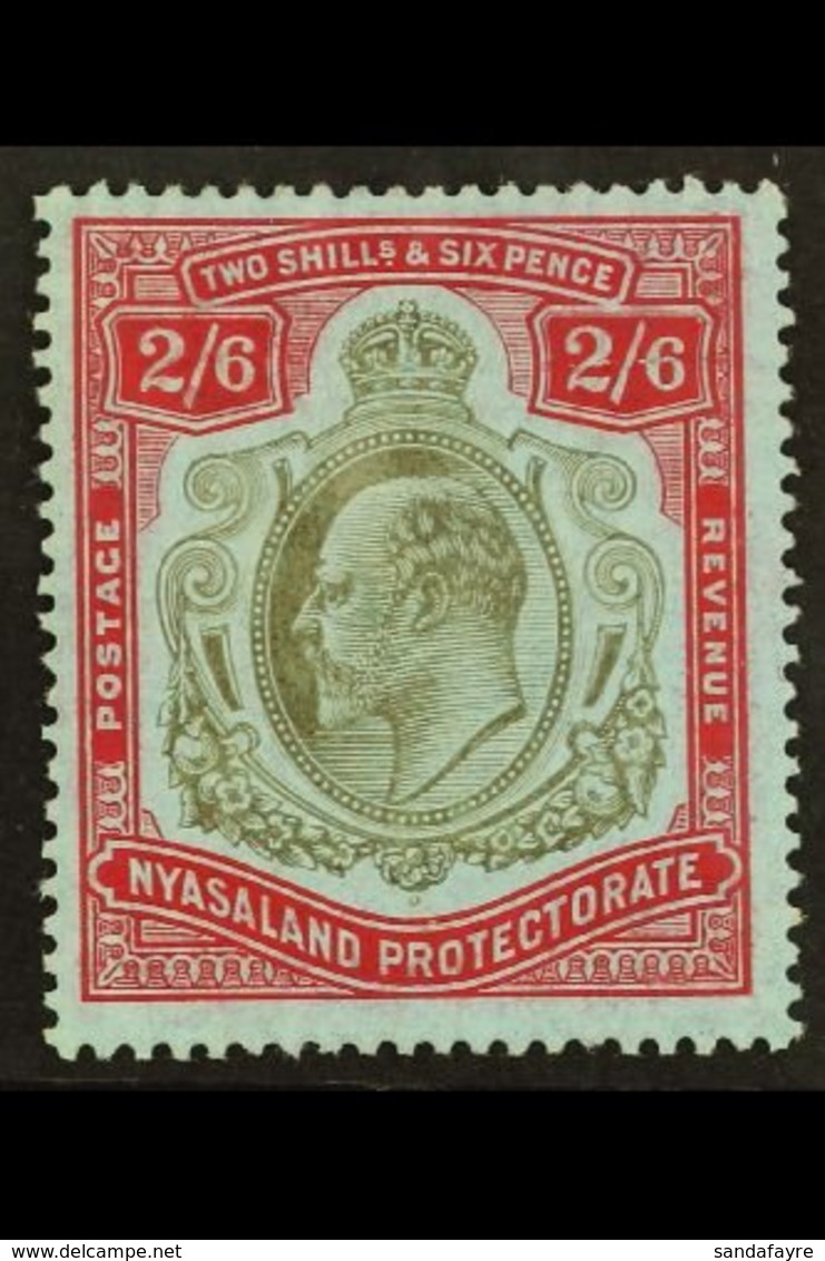 \Y 1908-11\Y 2s6d Brownish Black & Carmine Red/blue, SG 78, Fine Mint For More Images, Please Visit Http://www.sandafayr - Nyasaland (1907-1953)