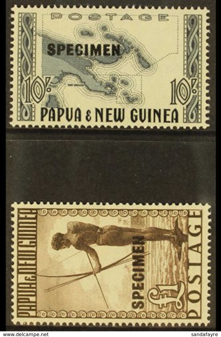 \Y 1952-58\Y Native Scenes "Specimen" Set, SG 14s/15s, Never Hinged Mint (2 Stamps) For More Images, Please Visit Http:/ - Papua-Neuguinea