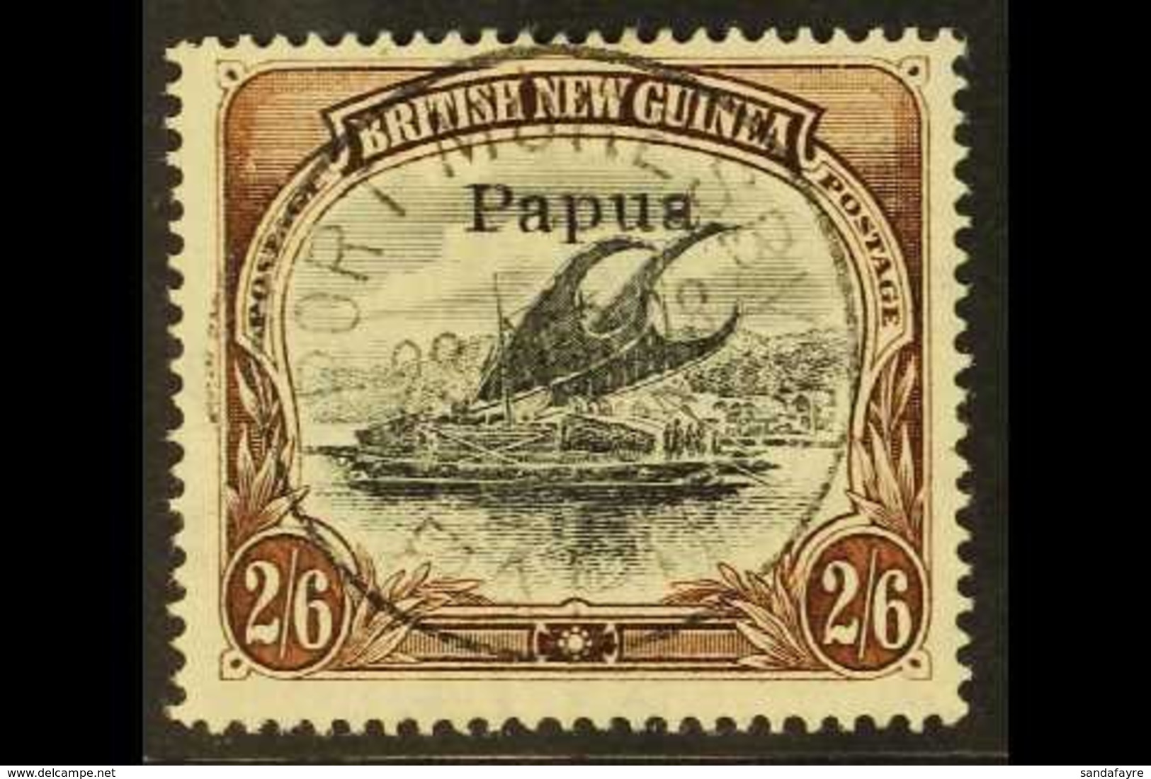 \Y 1907\Y 2s6d Black & Brown "Papua" Opt'd, SG 45a, Very Fine Cds Used For More Images, Please Visit Http://www.sandafay - Papua-Neuguinea