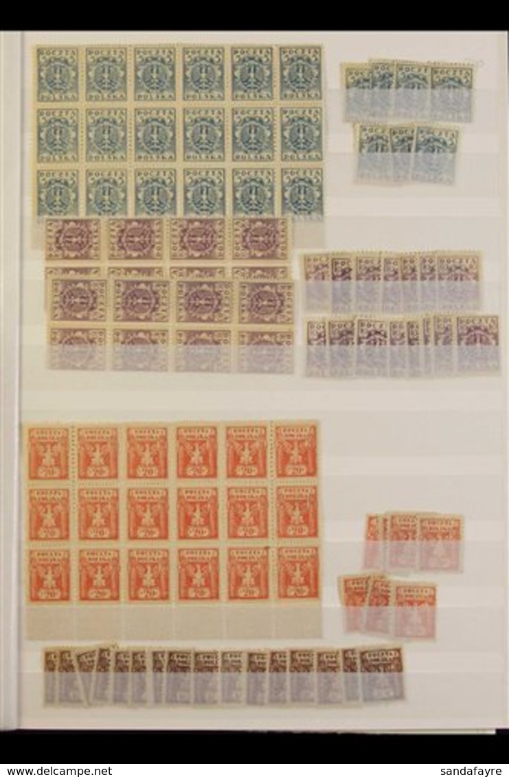 \Y 1922-3\Y ISSUES FOR DISTRICTS OF UPPER SILESIA  Fine Mint / Mostly Never Hinged Mint Accumulation Of Issue, Laid Out  - Autres & Non Classés