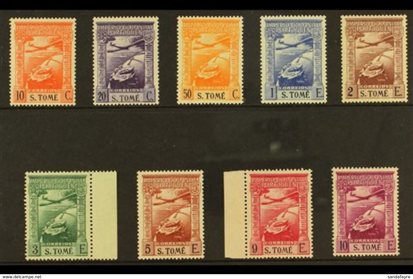 \Y ST THOMAS & PRINCE ISLANDS\Y 1938 Navigator Air Set (inscribed - S.TOME), SG 362/370, Fine Mint (9 Stamps) For More I - Autres & Non Classés