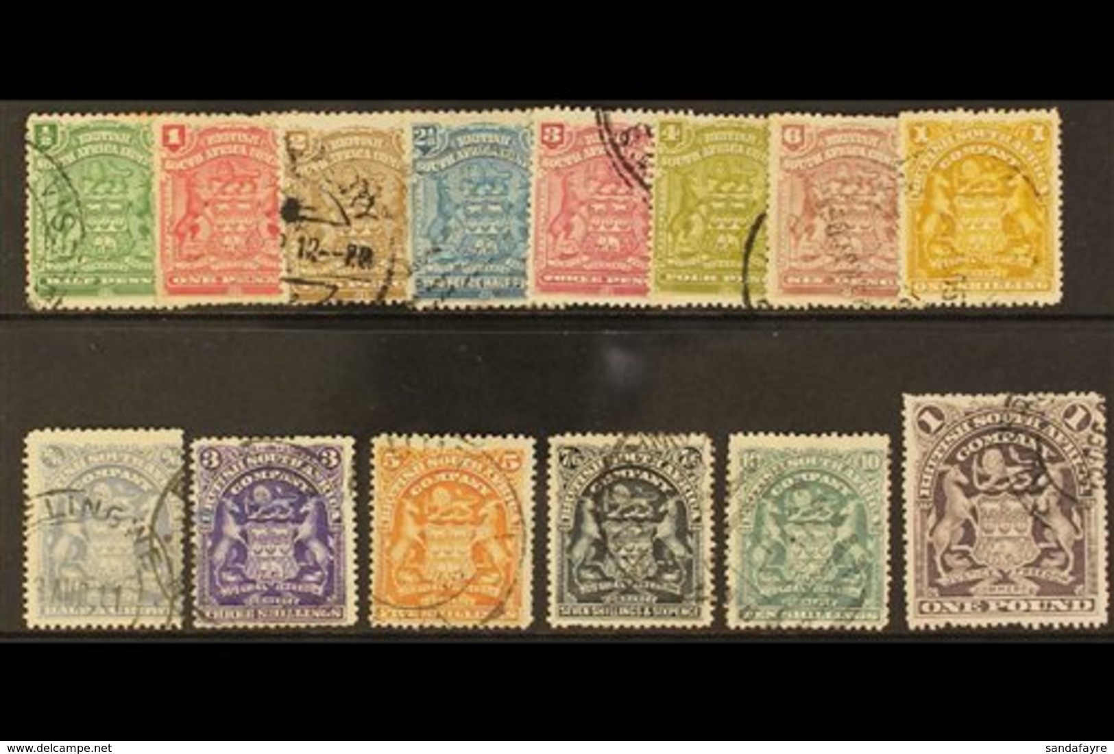 \Y 1898-1908\Y Arms Defins Set, SG 75/90, Good To Fine Used (14 Stamps). For More Images, Please Visit Http://www.sandaf - Other & Unclassified