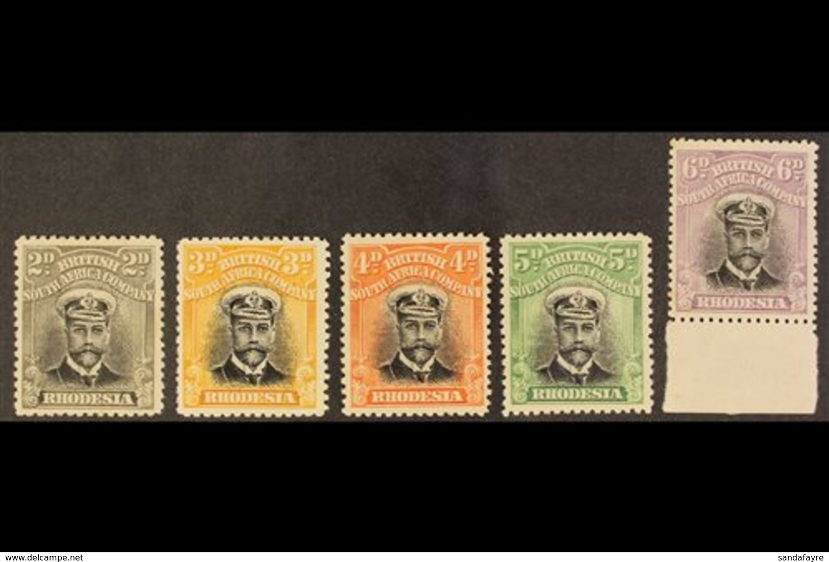 \Y 1913-19\Y ADMIRALS MINT GROUP - Head Die I, Perf.14 2d, 3d, 4d & 5d, Perf.15 6d, SG 209/12, 217, Very Fine Mint (5 St - Other & Unclassified