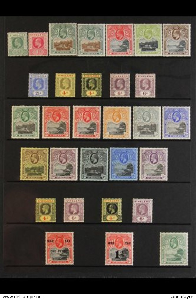 \Y 1902-36 TWO KINGS MINT COLLECTION\Y An Attractive Collection Presented On Stock Pages That Includes KEVII 1902 Set, 1 - St. Helena