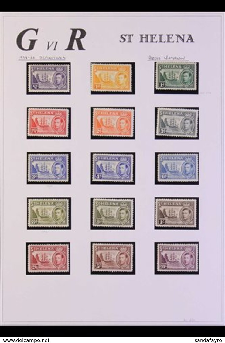 \Y 1937-49 FINE MINT COLLECTION\Y Includes 1938-44 Complete Definitive Set With Most Being Never Hinged (incl 2s6d, 5s,  - St. Helena